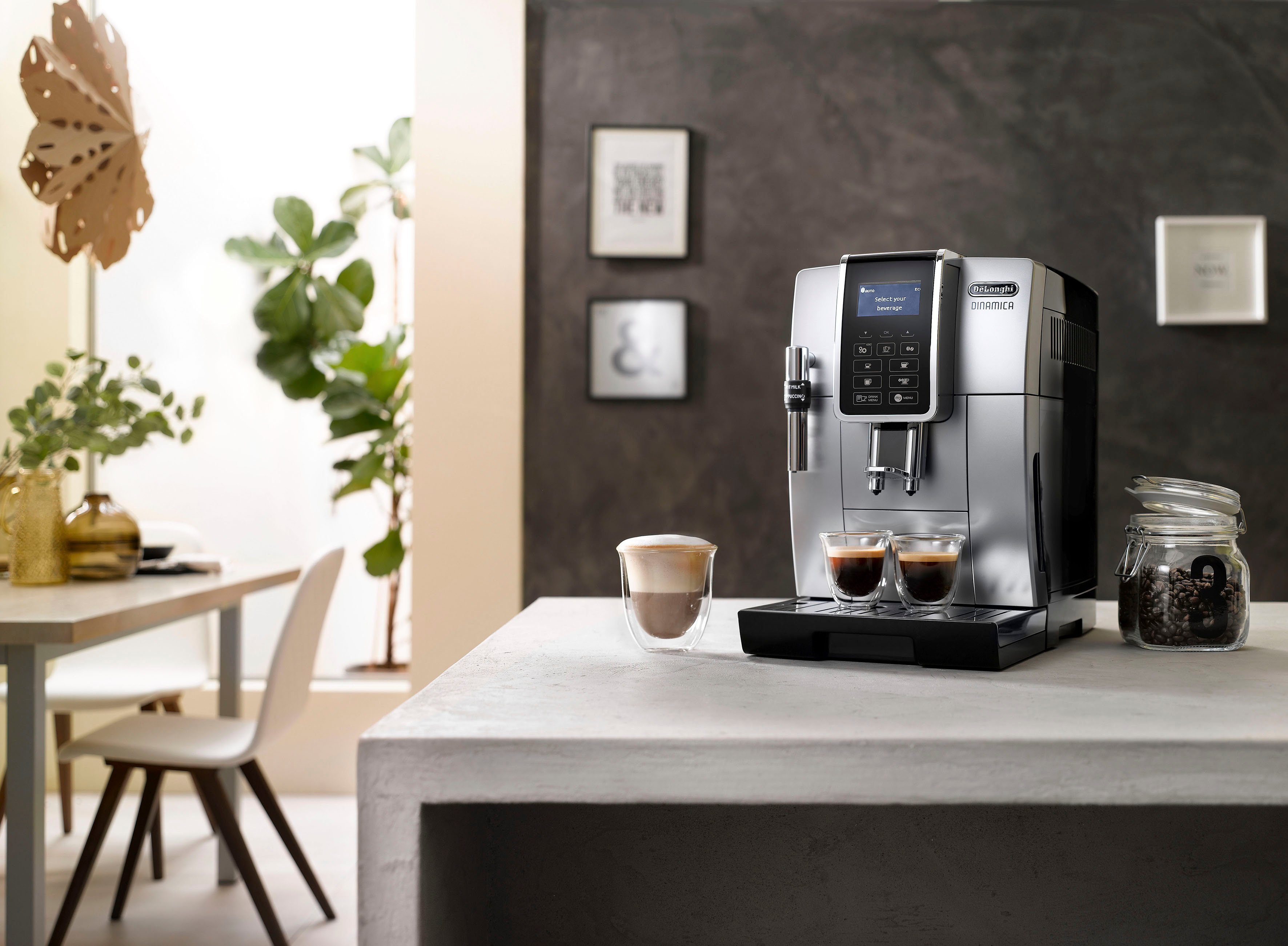 De'Longhi Kaffeevollautomat Dinamica ECAM 350.35.SB, Sensor-Bedienfeld