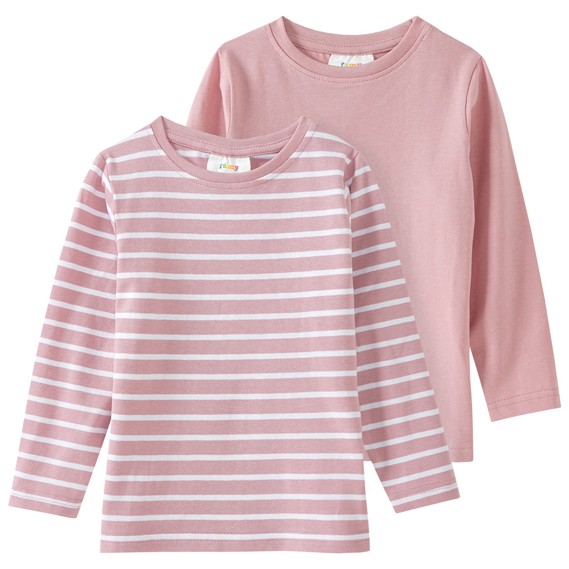 2 Mädchen Langarmshirts im Set