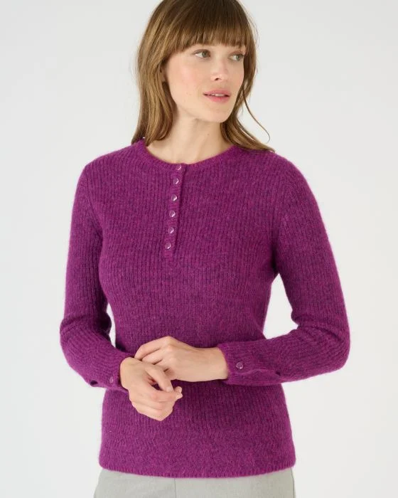 Pull maille perlée mélange alpaga
