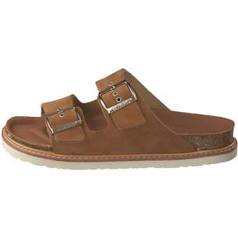 Genuins Hawaii Velour Pantolette in braun