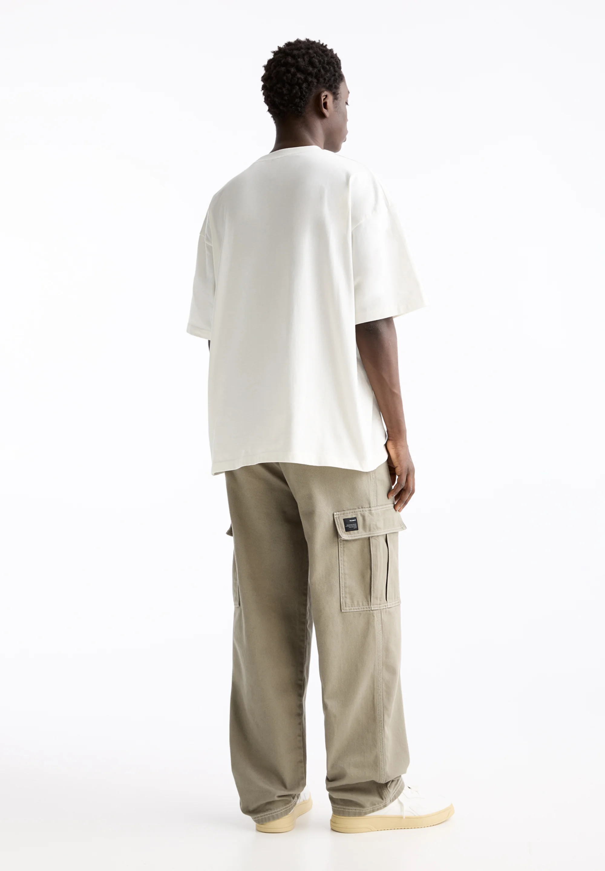 PULL&BEAR COSTURA EN CONTRASTE - Pantalón cargo