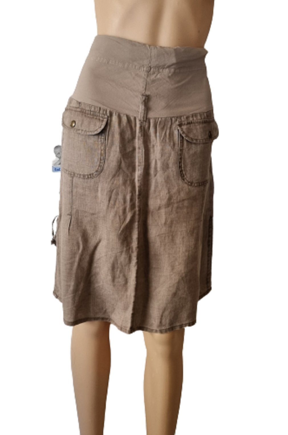 christoff Umstandsrock ORA-22086 beige Leinenrock