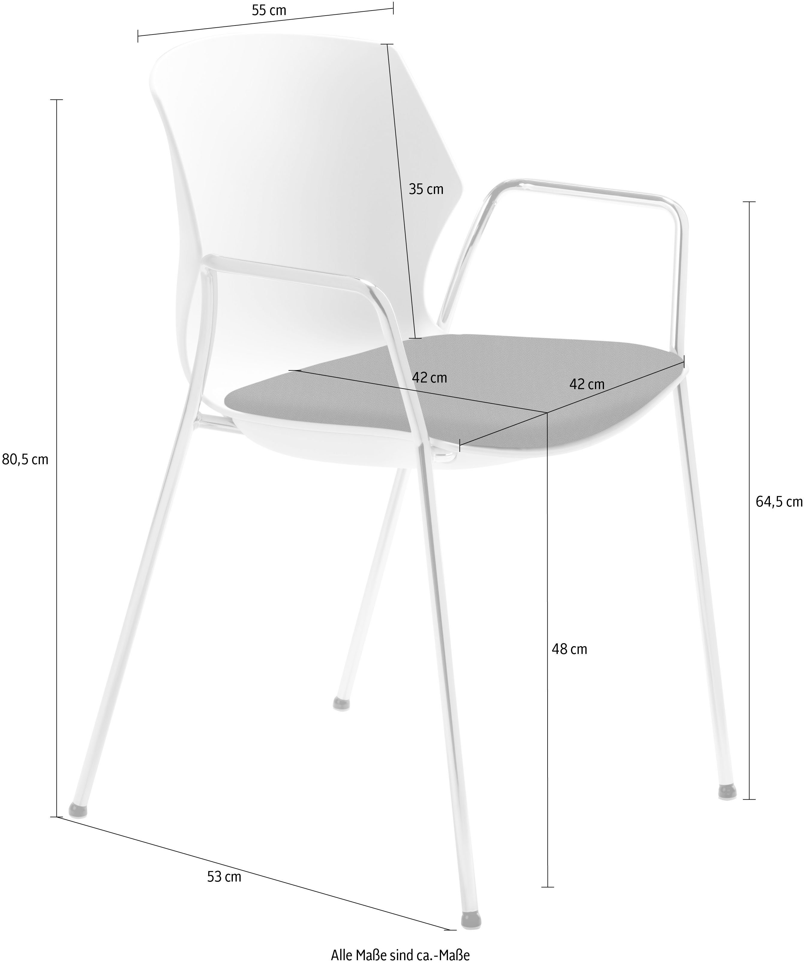 Mayer Sitzmöbel Stapelstuhl Stapelstuhl myPRIMO (Packung), stapelbar
