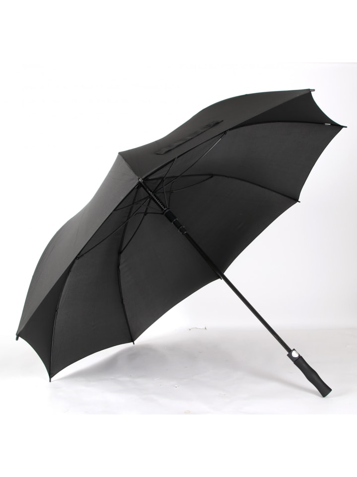 COFI 1453 Fiberglasstockschirm  ø130 cm Schwarz in Schwarz günstig kaufen 130 cm