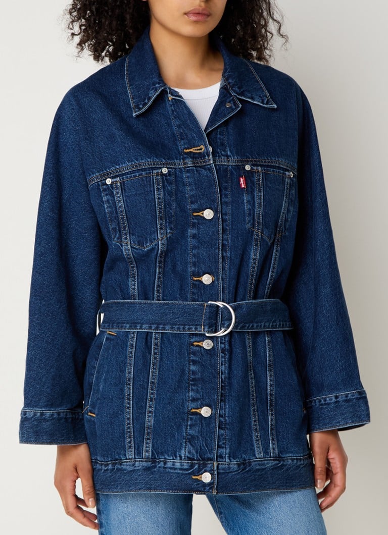 Levi's džinsa jaka ar jostu un krūšu kabatām