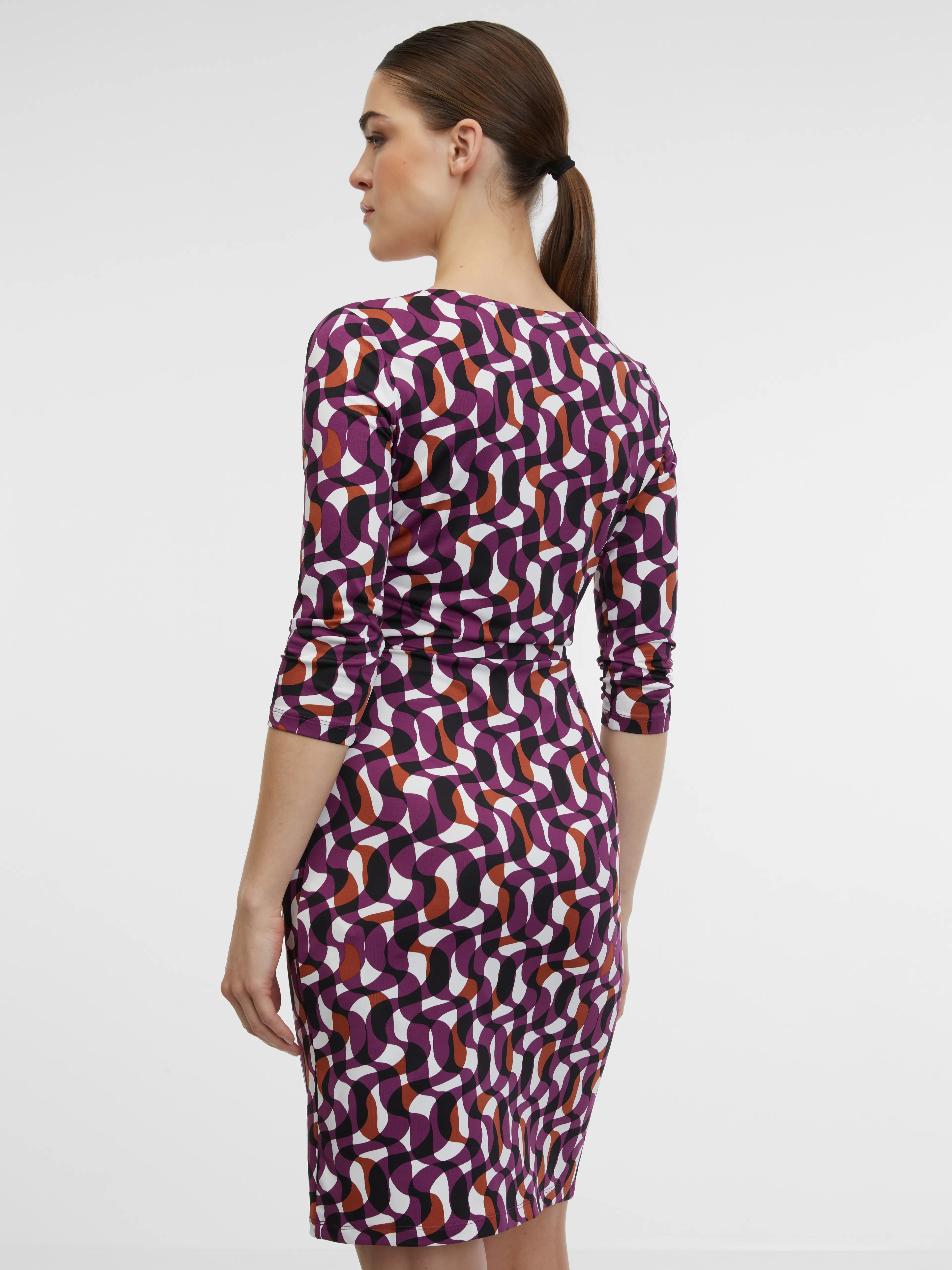 Lila gemustertes Damenkleid ORSAY