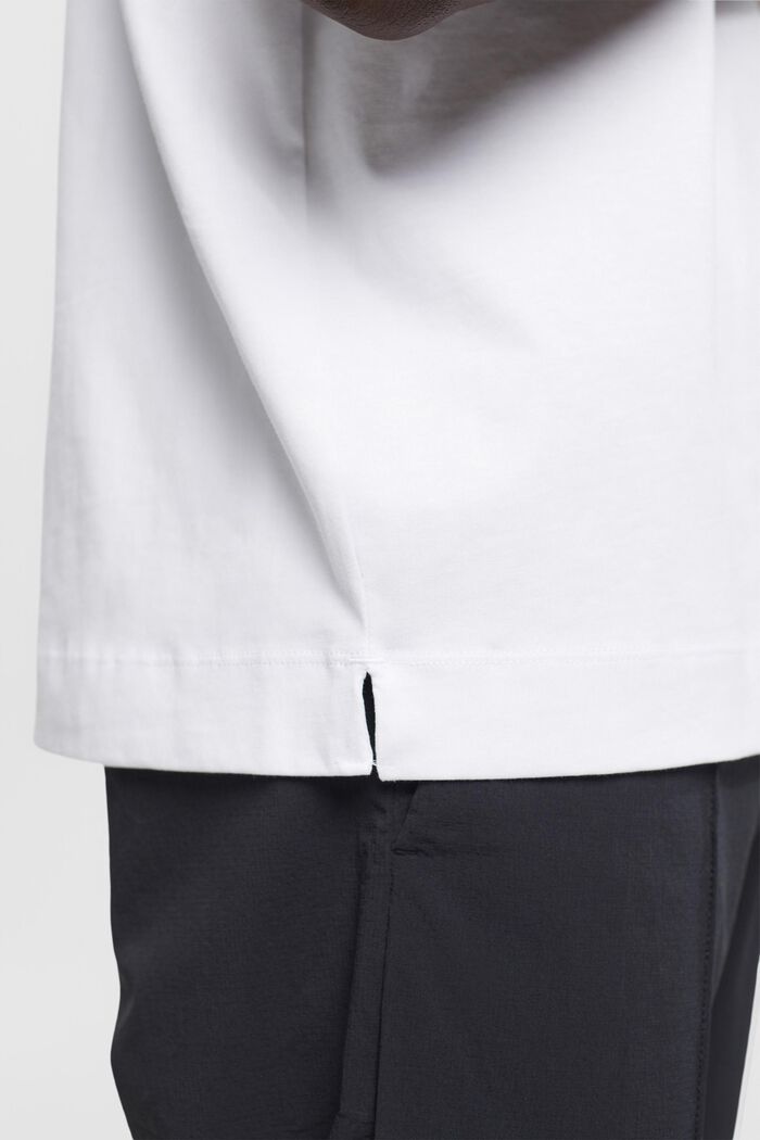 Baumwoll-T-Shirt mit Print auf der Brust