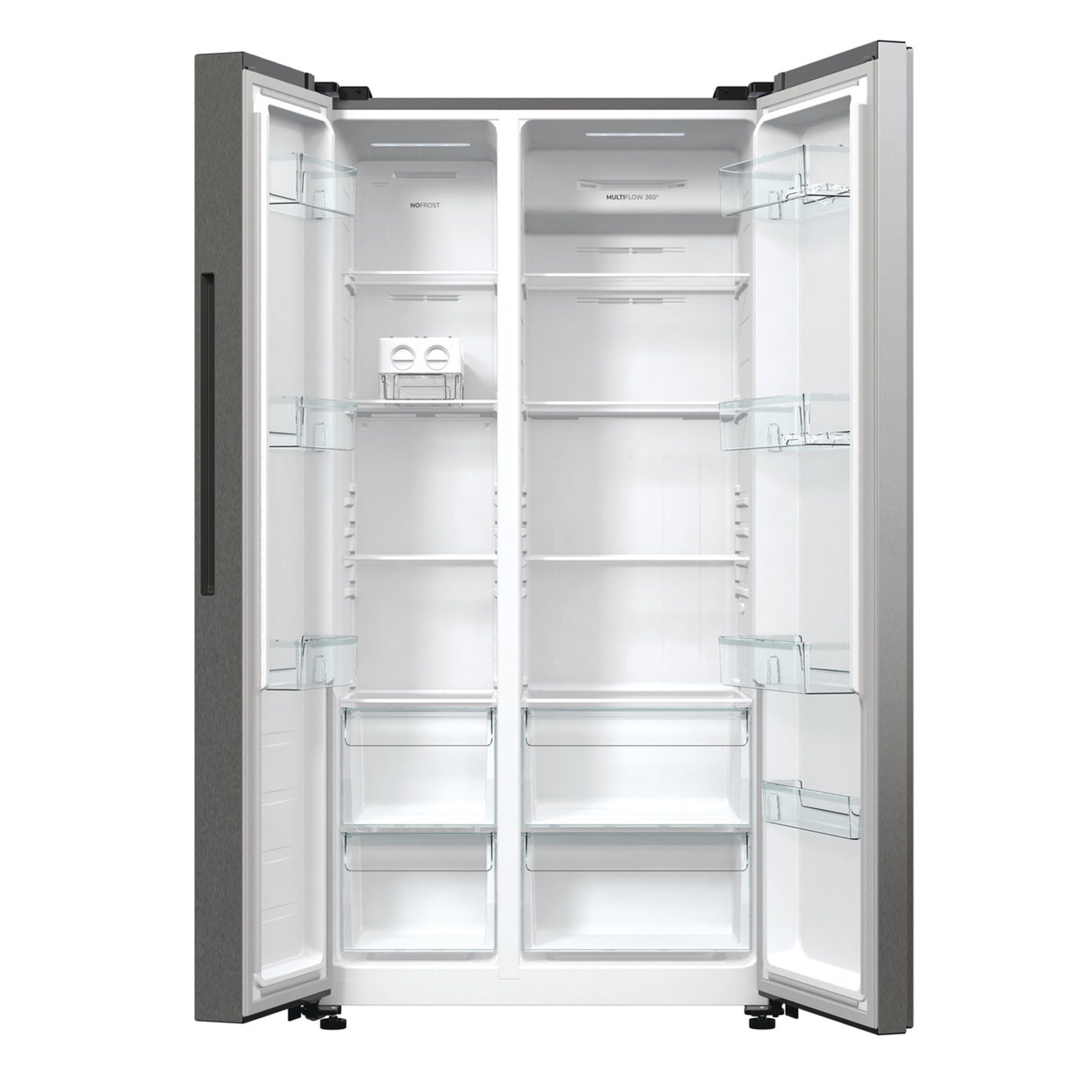 GORENJE Side-by-Side NRR 9185DAXL, 178,6 cm hoch, 91 cm breit, NoFrost Plus, MultiFlow 360°, LEDLight, FastFreeze