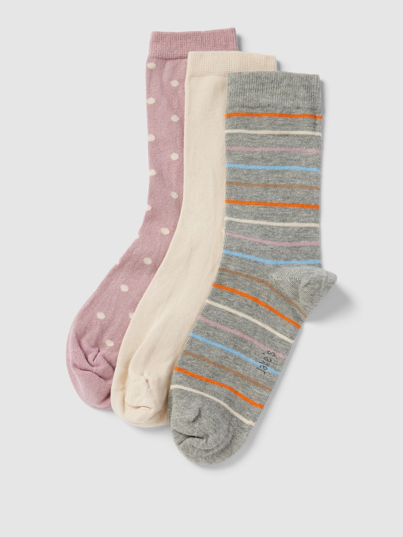 Socken mit Allover-Muster in ecru
