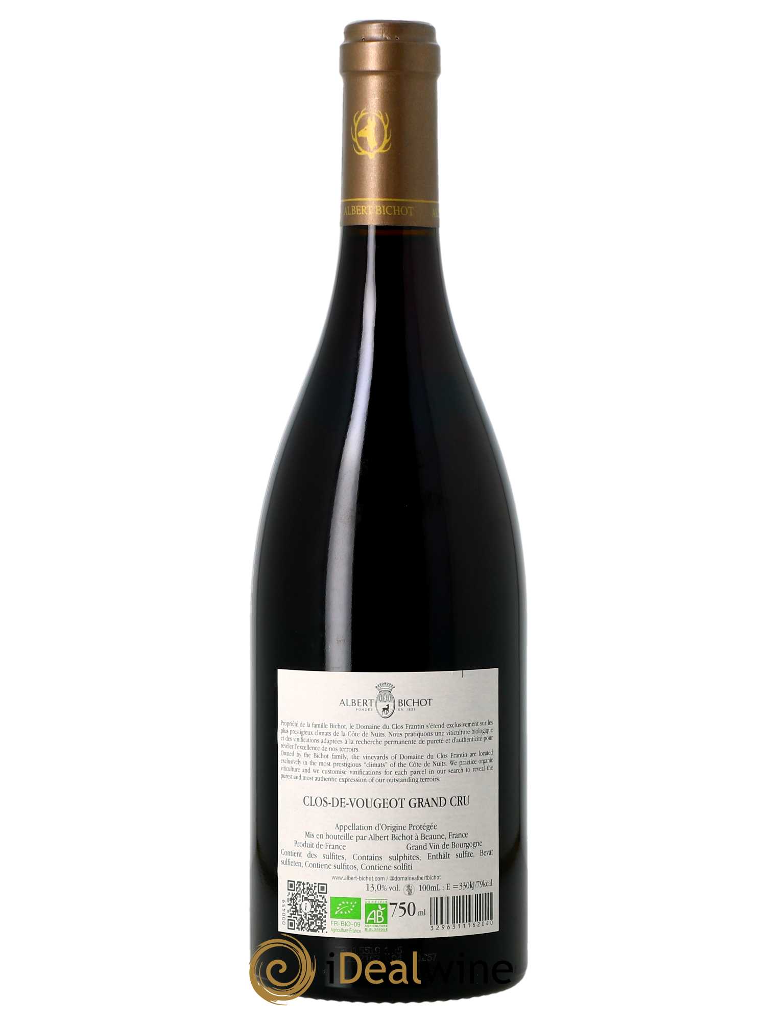 Clos de Vougeot Grand Cru Clos Frantin - Albert Bichot  2021 - Lot de 1 Bouteille