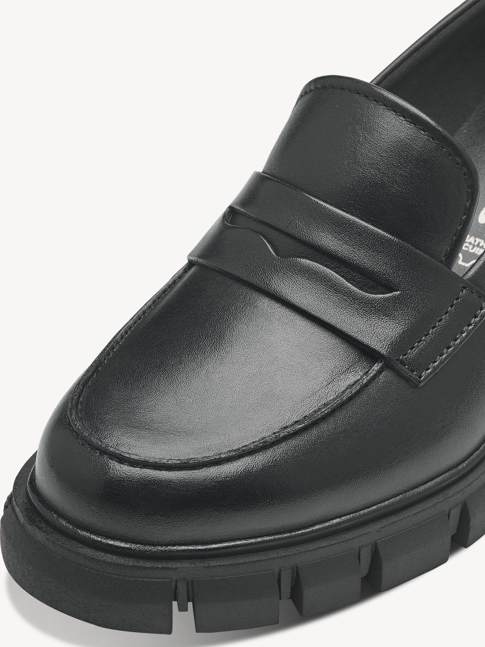 Slipper en cuir - noir