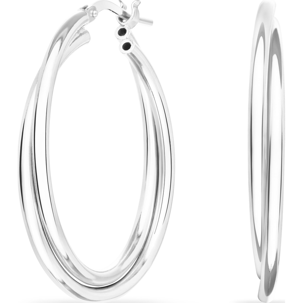FAVS Créoles 925 Argent Boucles d'oreilles