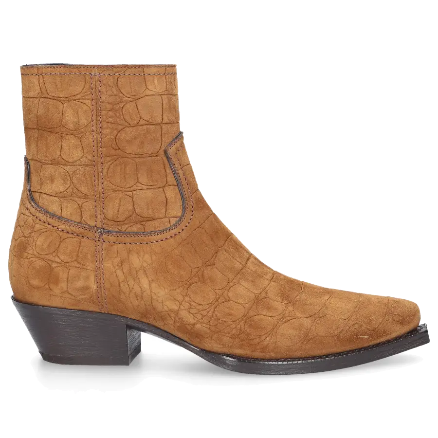 Saint Laurent - Stiefeletten LUKAS Nubukleder - beige