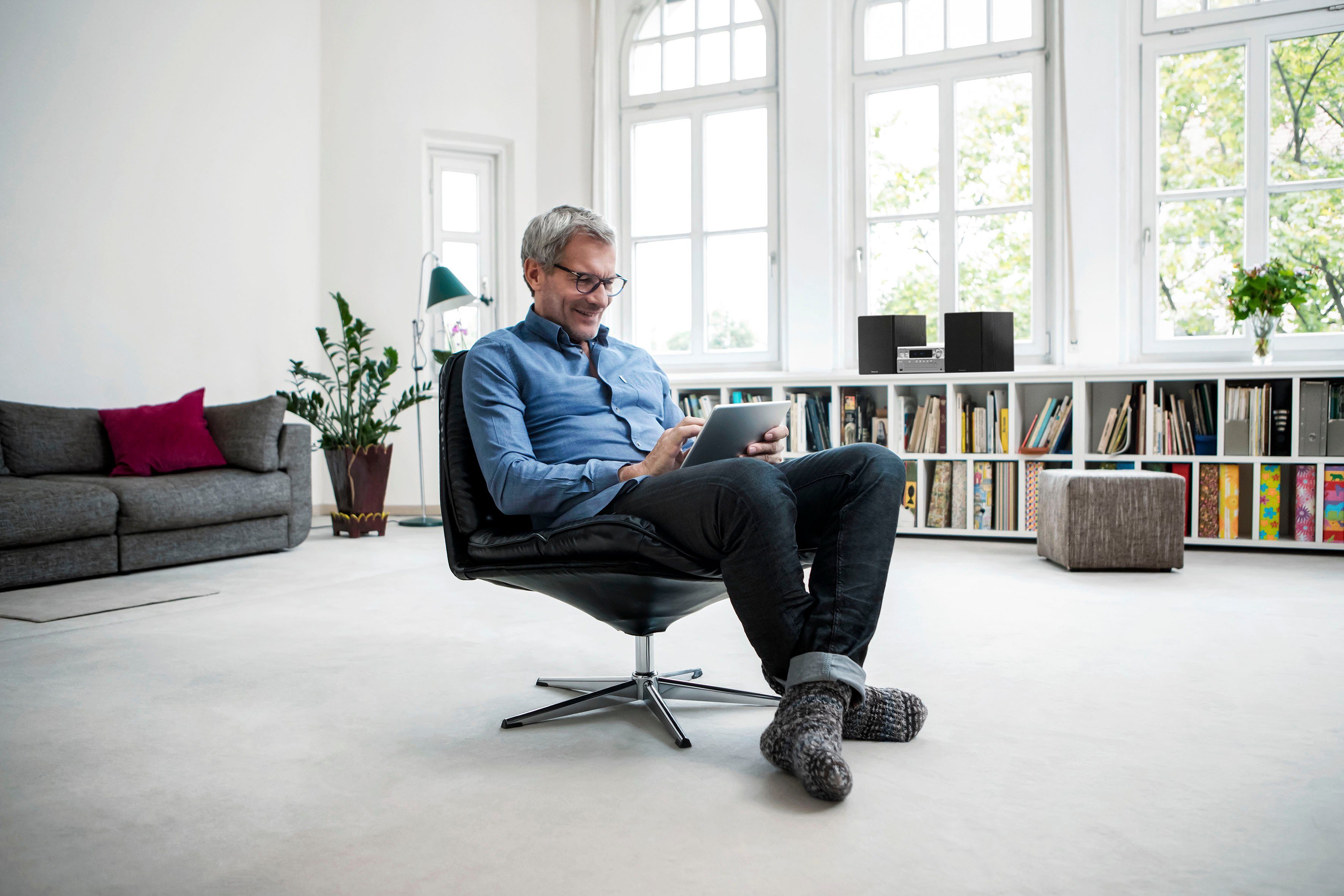 Panasonic SC-PMX802E Premium Micro- Kompaktanlage (Bluetooth, WLAN, Hi-Res Audio, UKW Radio, USB-Audiowiedergabe)
