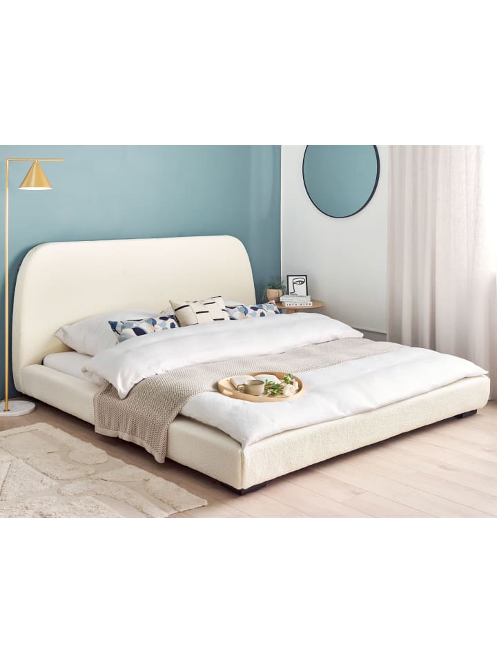 Beliani Doppelbett ROISEL in Beige/Schwarz - (W) 201 x (H) 101 x (L) 226 cm günstig kaufen onesize