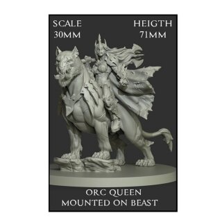 Orc Queen mounted on Beast 30mm