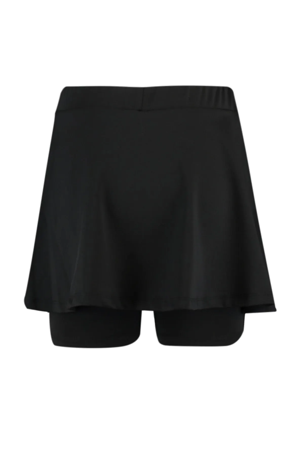 Trendyol Collection  Schwarzer 2-lagiger Tennis-Strick-Sportshortsrock mit Shorts innen TWOSS22SR00067