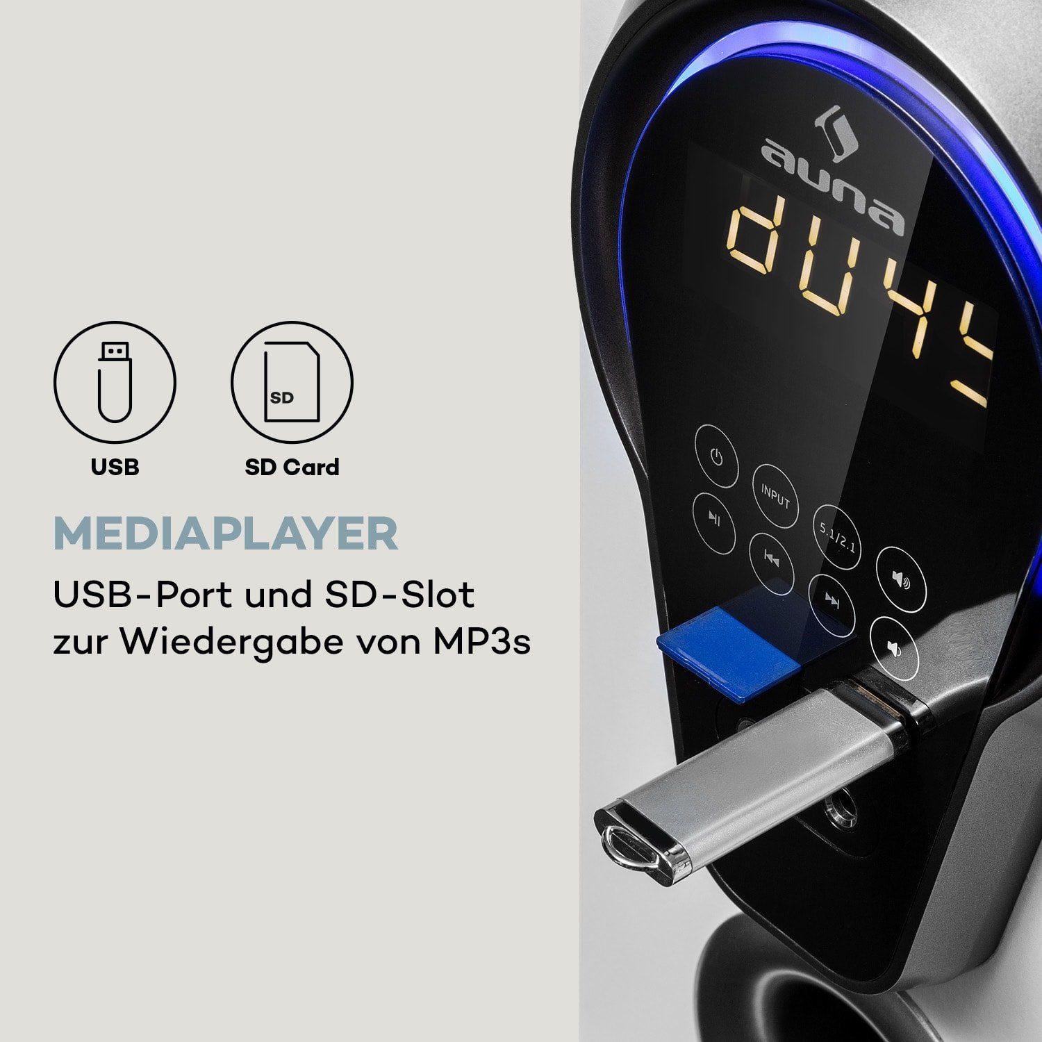 Auna Areal 525 DG 5.1-Surround-System 5.1 Lautsprecher System (Bluetooth)
