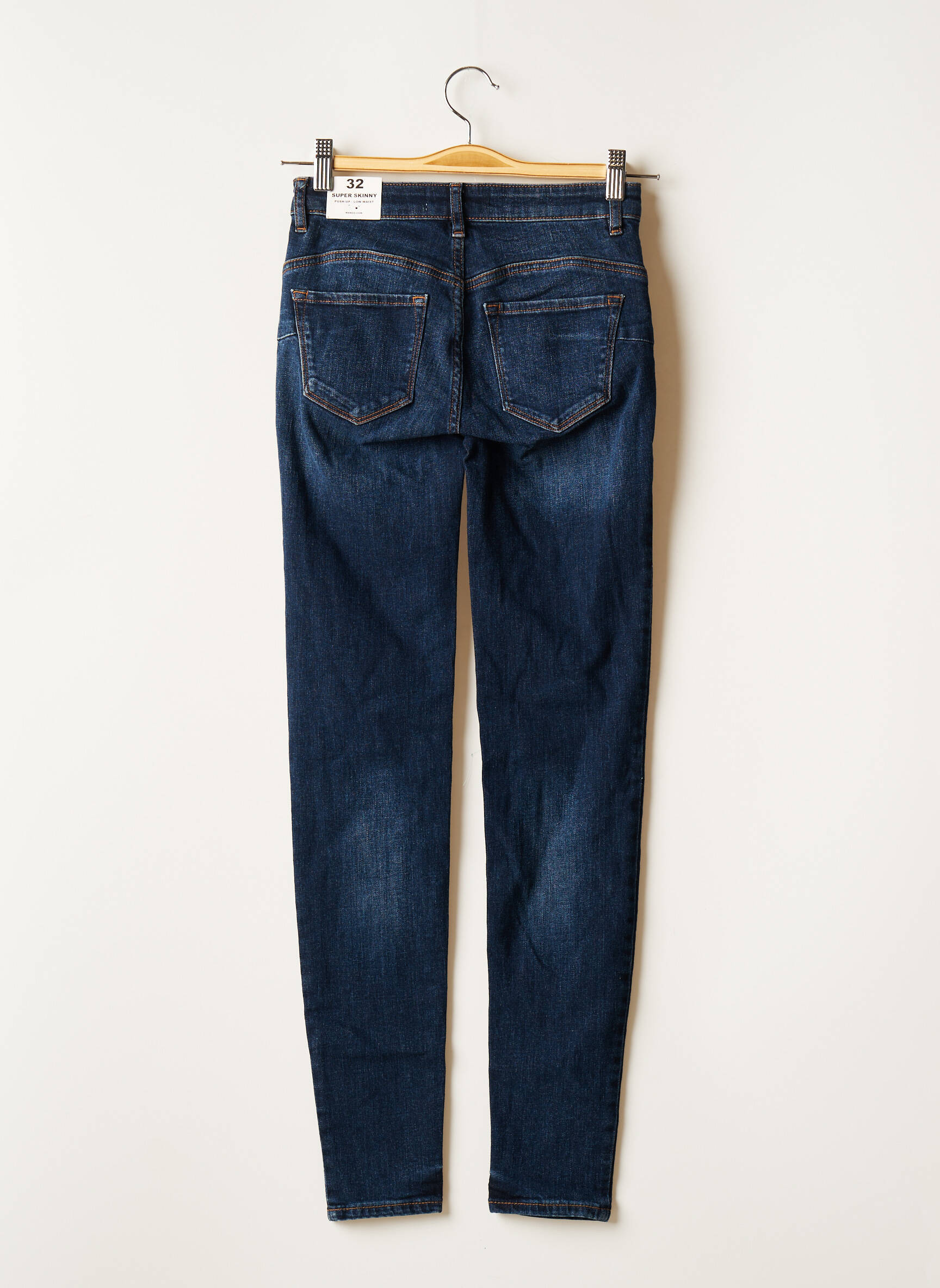 Mango Jeans Skinny Femme couleur bleu
