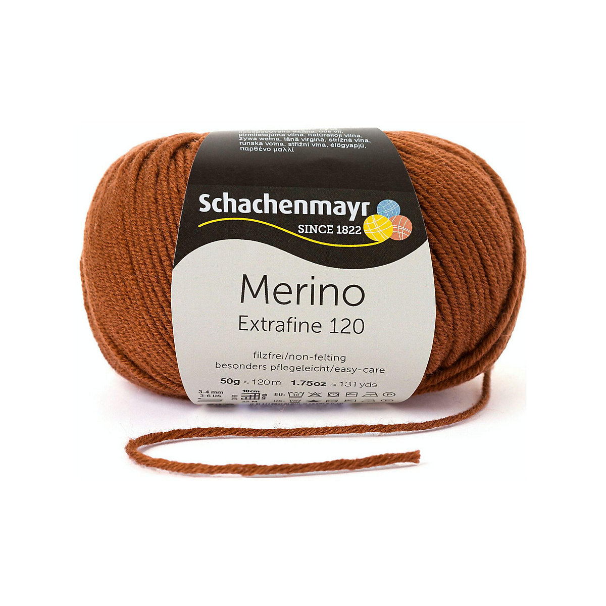 Handstrickgarne Merino Extrafine 120, 50g Chestnut