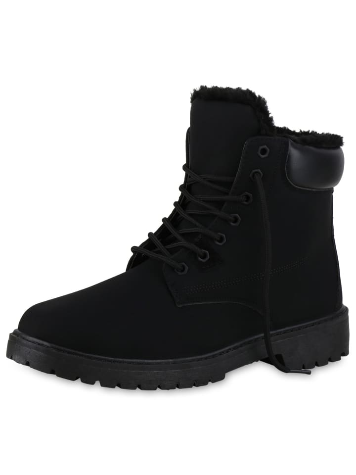 VAN HILL Worker Boots Derek in Schwarz günstig kaufen