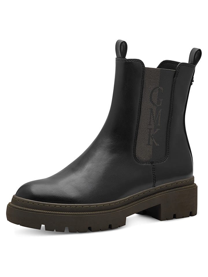 Marco Tozzi Boots in Schwarz/ Khaki günstig kaufen