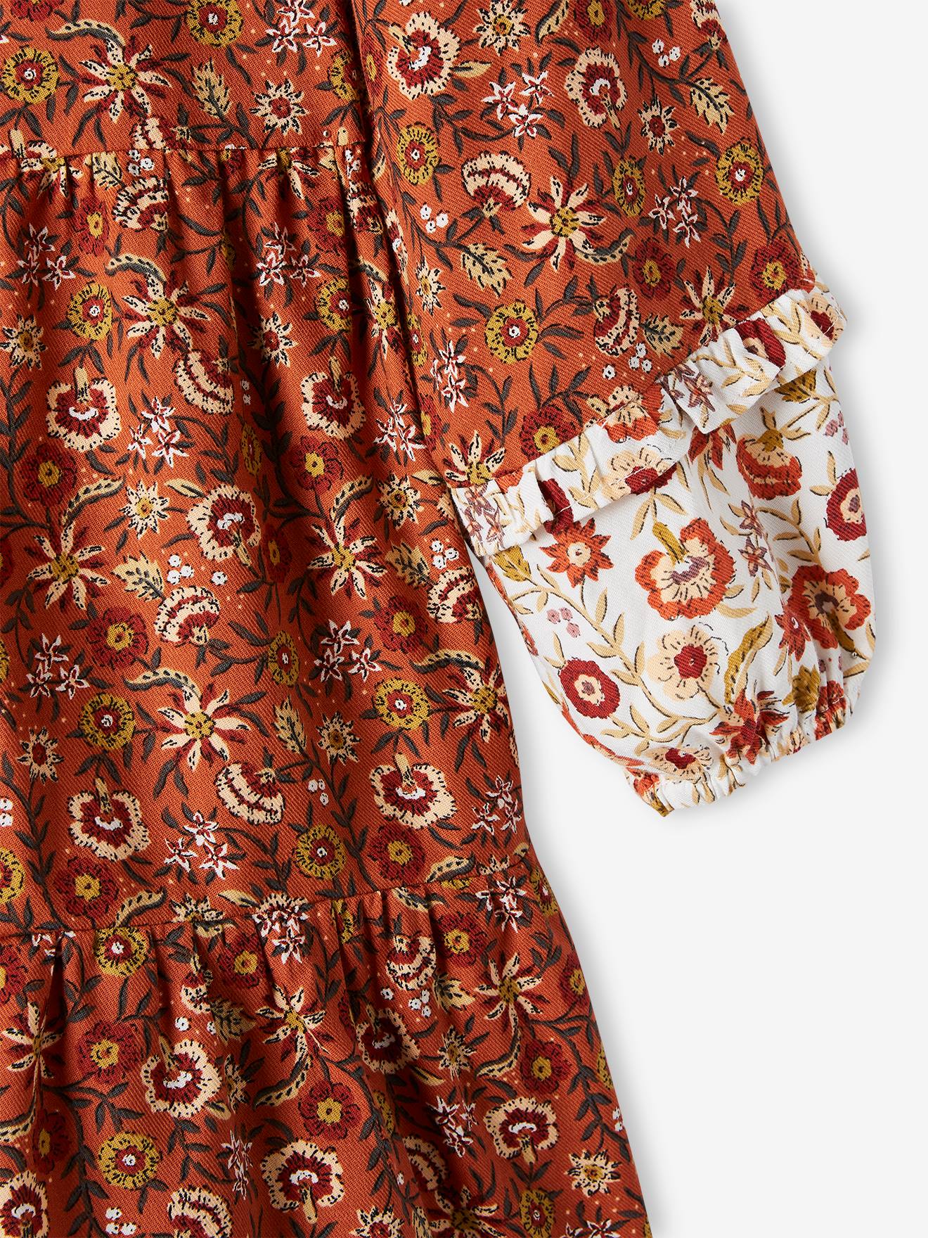 Robe patchwork Gipsy fille chamois imprimé