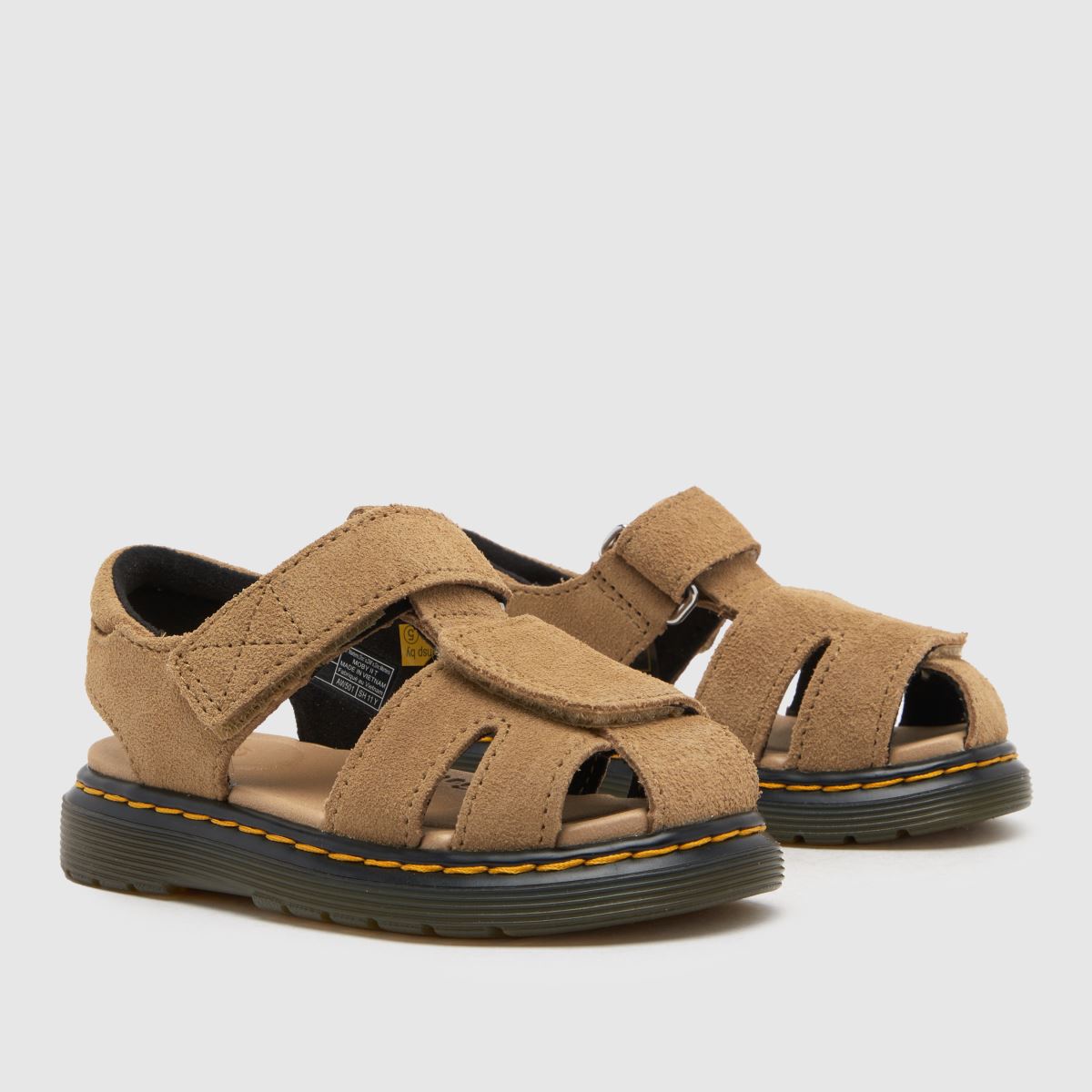 Dr Martens tan moby ii småbarnssandaler