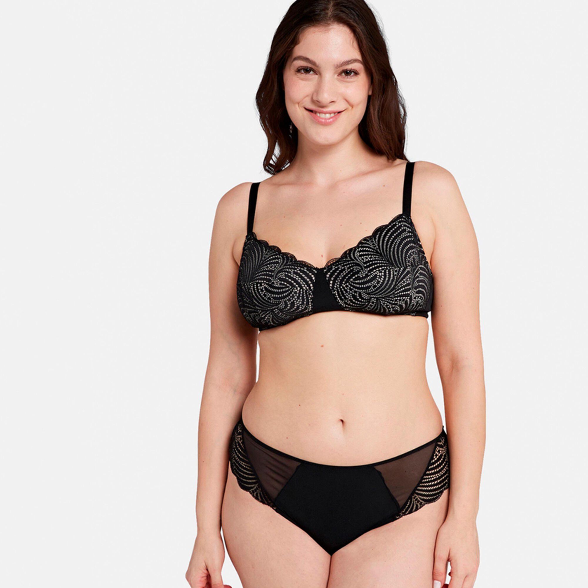 Slip en dentelle et tulle Olivia