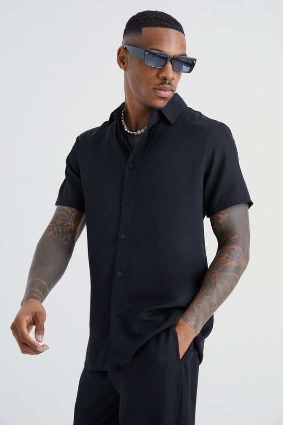 Kurzärmliges smartes Twill-Hemd & Hose