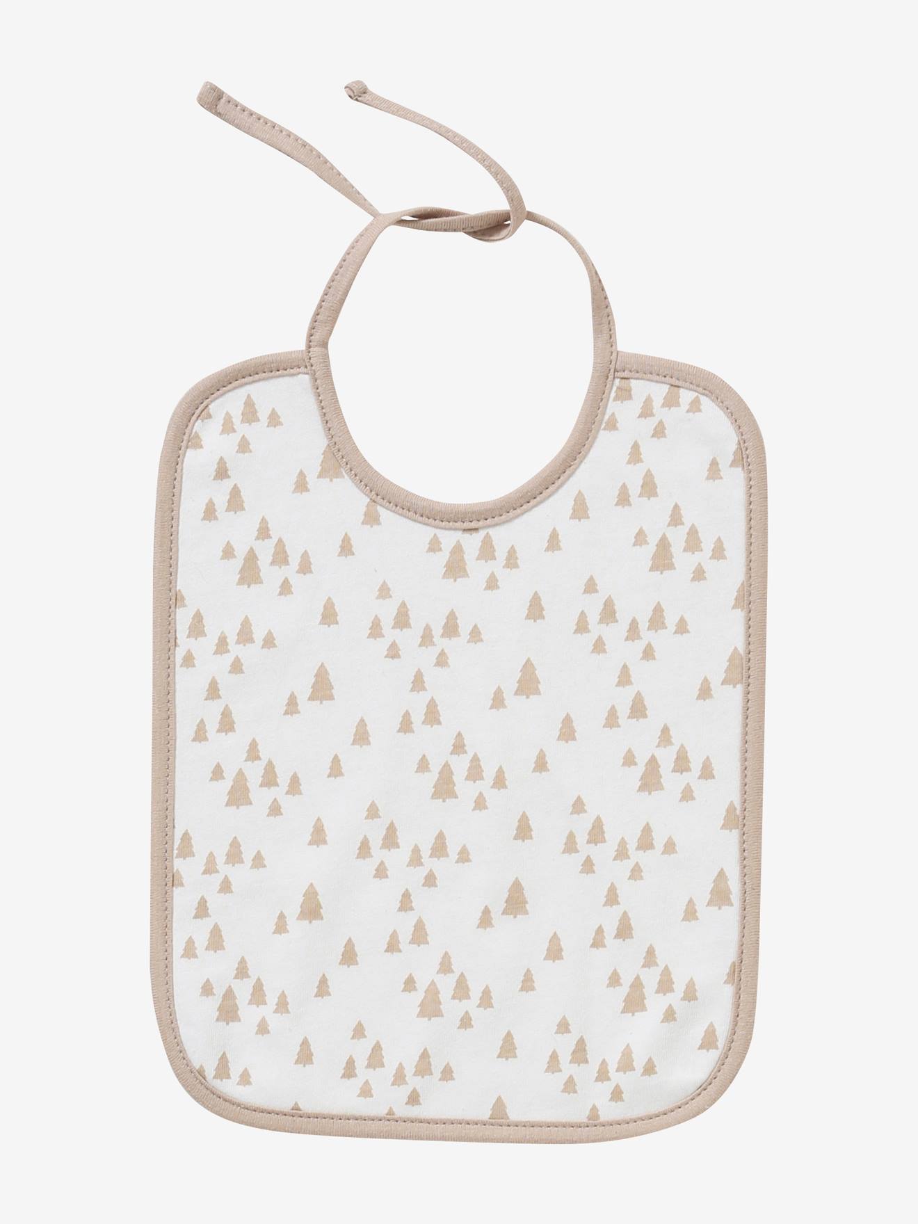 Lot de 5 bavoirs bébé vertbaudet décor animaux green forest