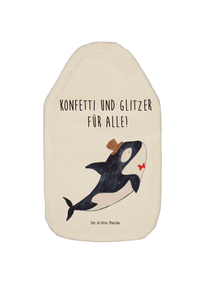 Mr. & Mrs. Panda Wärmflasche Orca Zylinder mit Spruch in Weiß günstig kaufen onesize