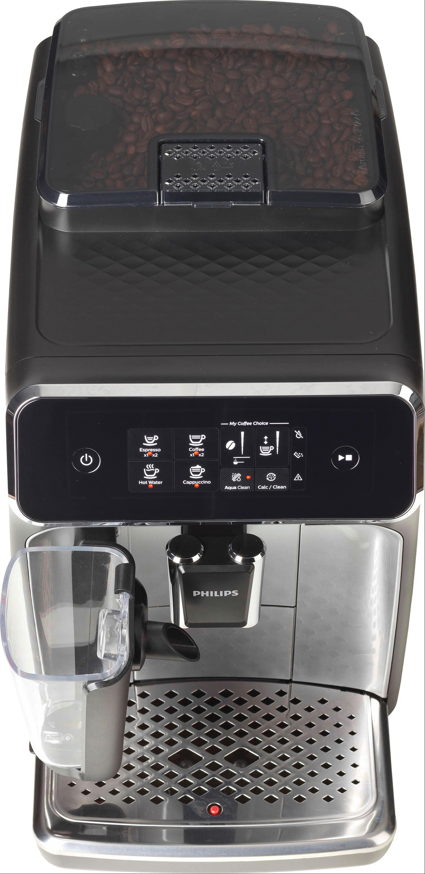 Philips Kaffeevollautomat 2200 Serie EP2236/40 LatteGo, für 3 Kaffeespezialitäten und anpassbarer Stärke, matt-schwarz