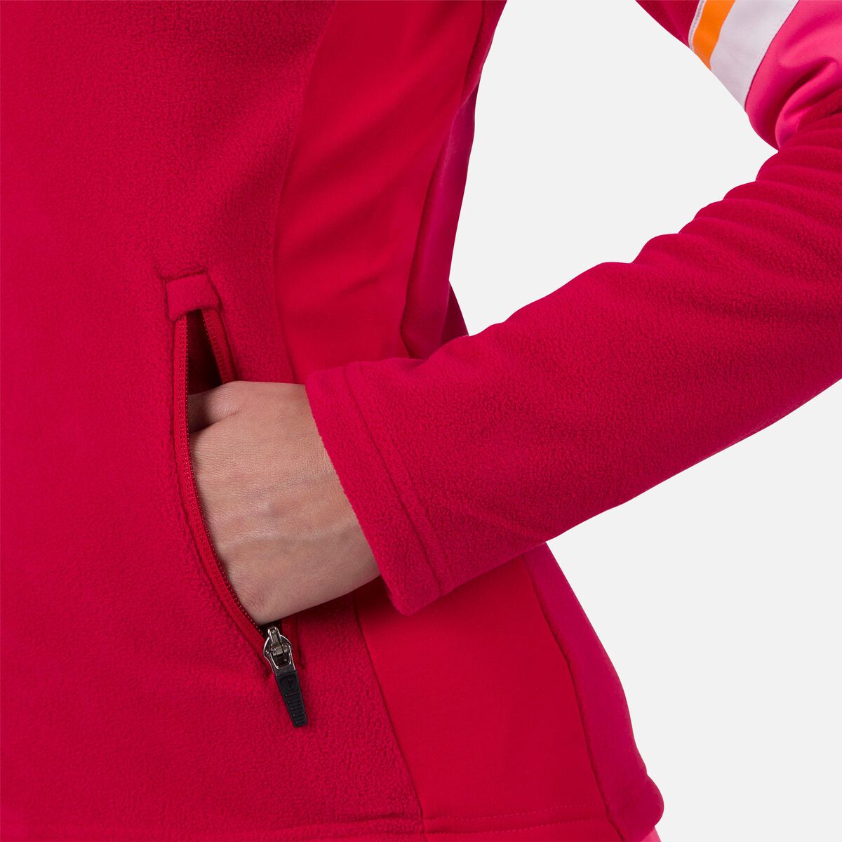 Damenfleecejacke mit durchgehendem Reißverschluss Strawpile