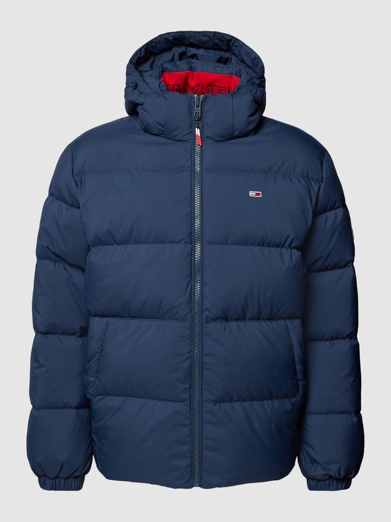 Steppjacke mit Kapuze Modell 'ESSENTIAL' in dunkelblau