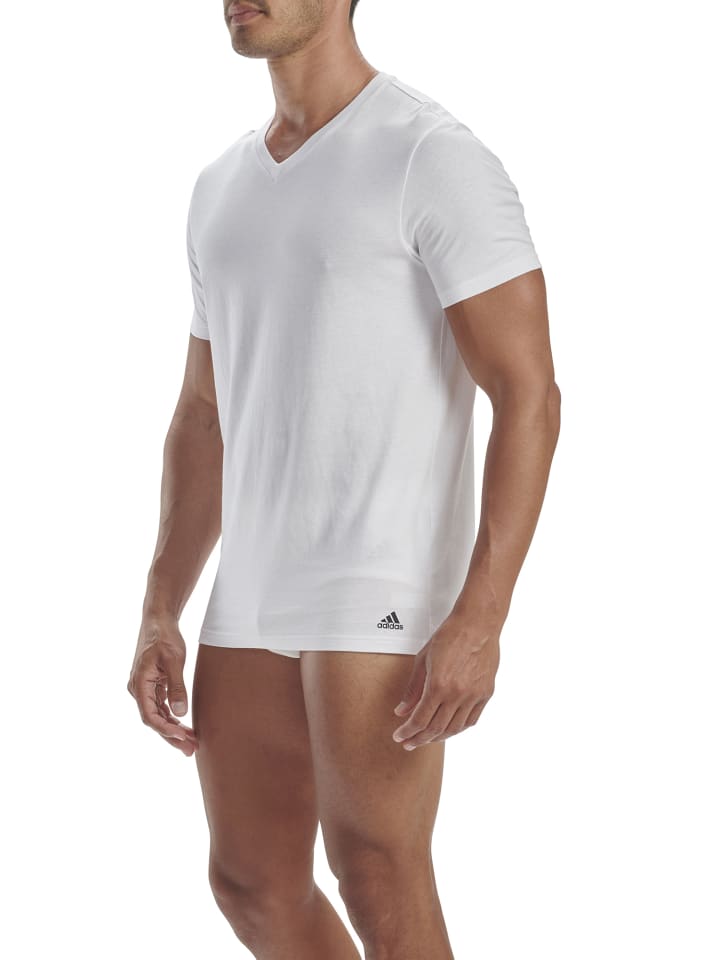 adidas T-Shirt V-NECK in Weiß günstig kaufen