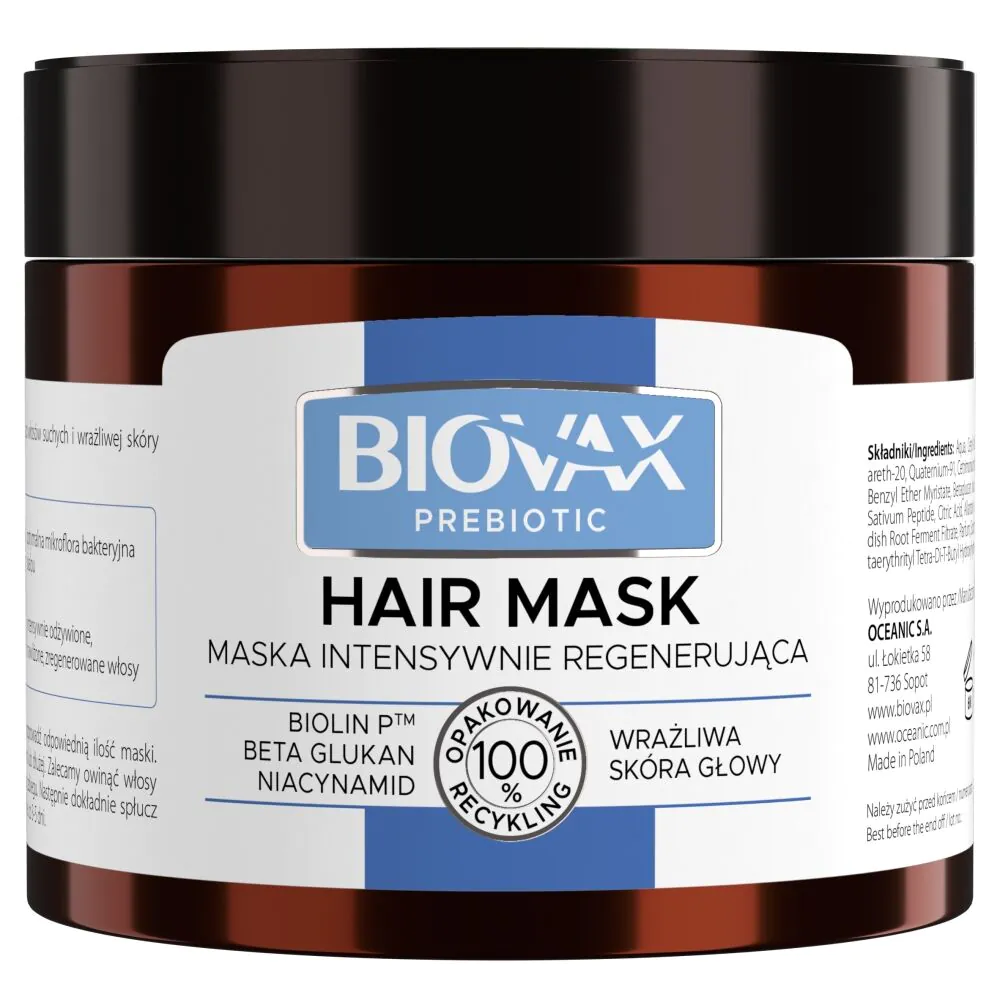 Biovax præbiotisk intensivt regenererende hårmaske
