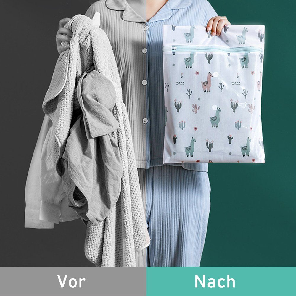 NUODWELL Wäschenetz 7 Stück Wäschebeutel, Netzreißverschluss Wäschenetz für Waschmaschine,(7-St)
