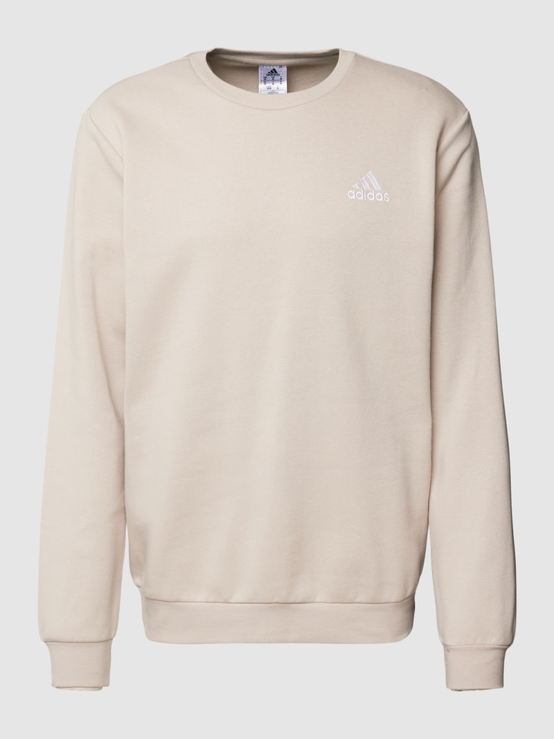 Sweatshirt mit Rundhalsausschnitt Modell 'FEELCOZY' in beige