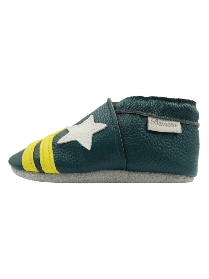 Yalion Leder-Krabbelschuhe 