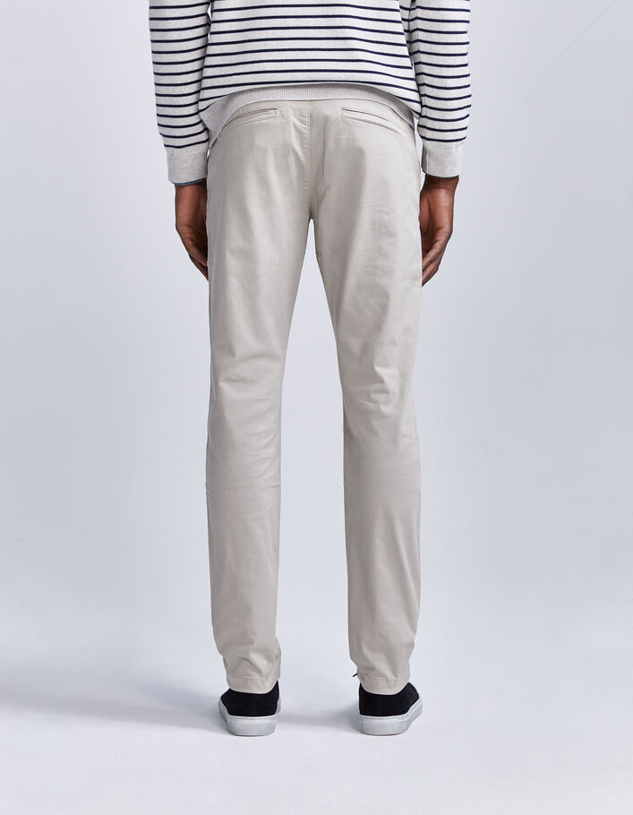 Pantalon chino SLIM mastic Homme