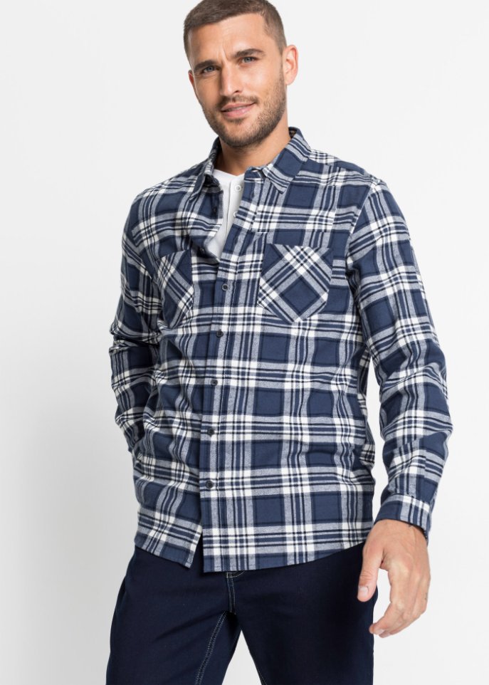 Flanell-Langarmhemd