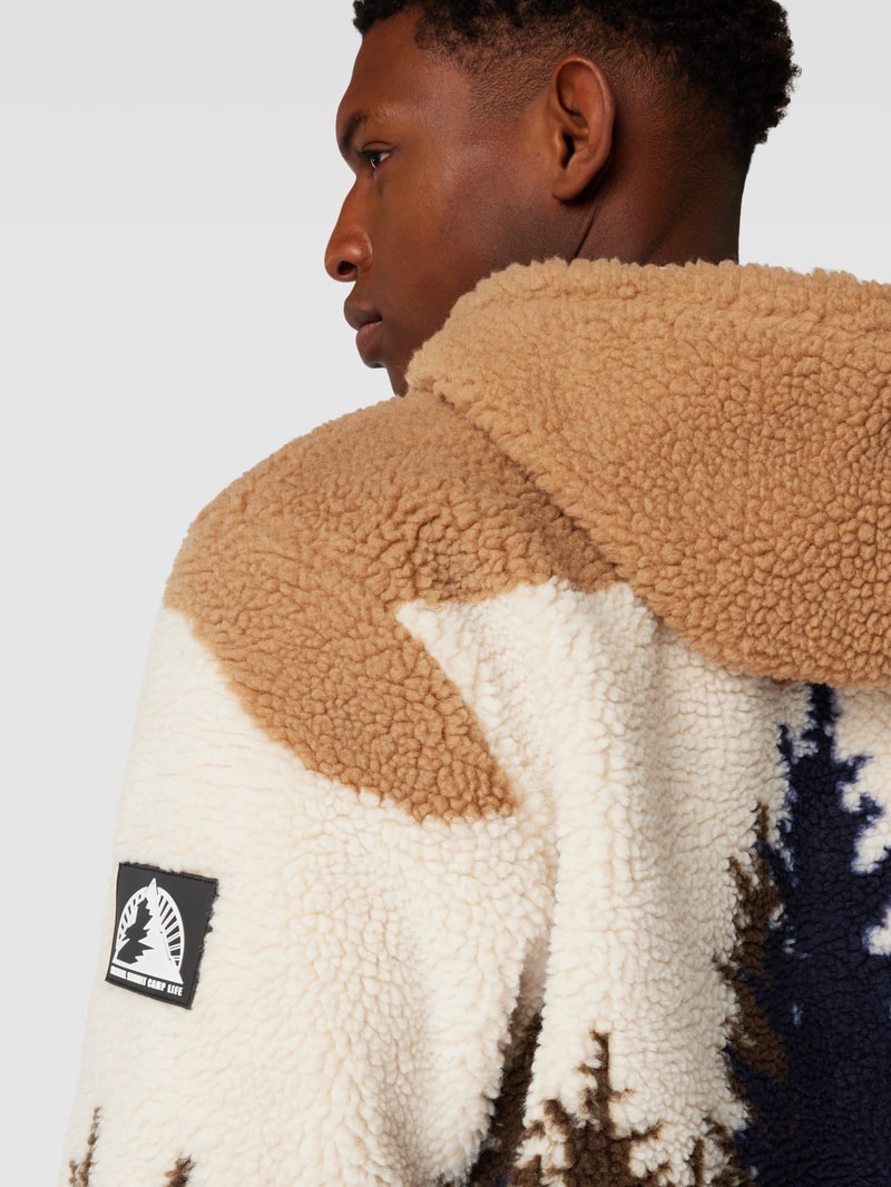 Fleecejacke mit Kapuze Modell 'BEAR' in camel