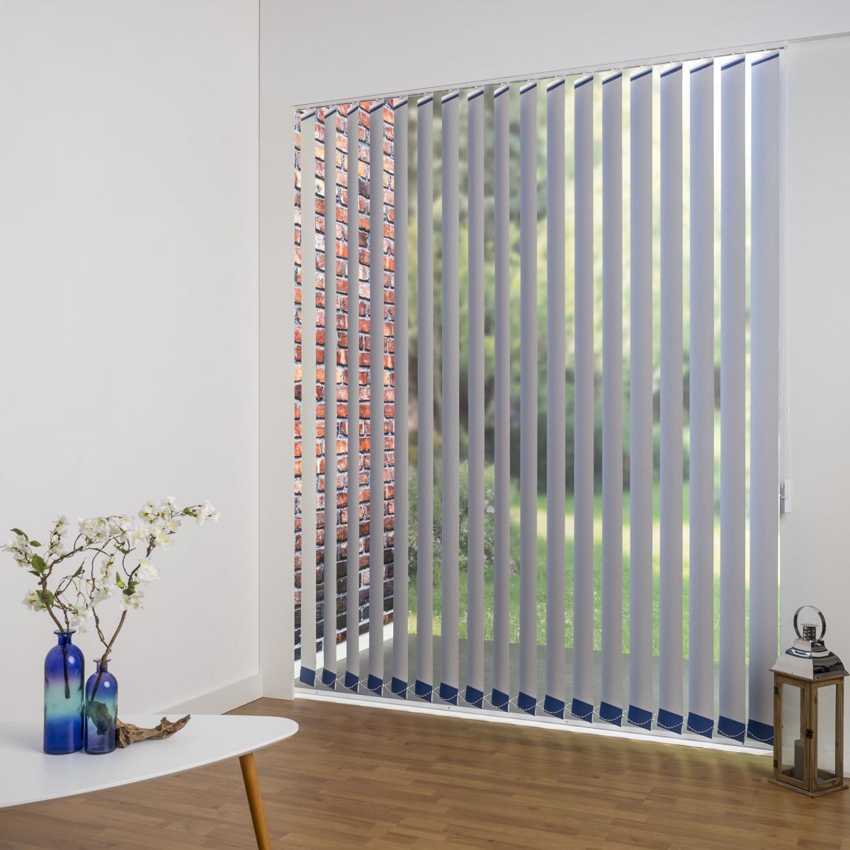 Bella Casa Vertikalanlage Maß, 127 mm Lamelle, 150 x 250 cm, blau