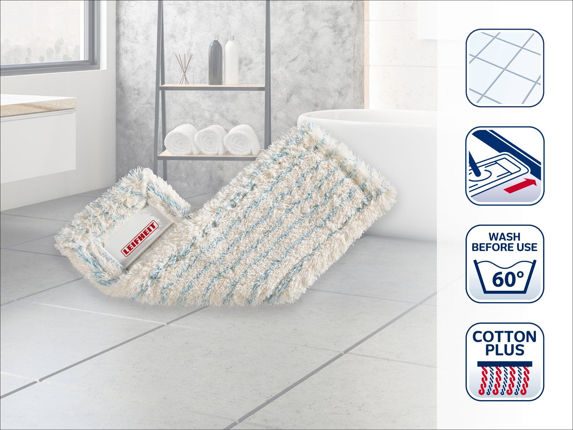 Leifheit Bundle Wischbezug Profi XL cotton plus (2er Set) Wischbezug