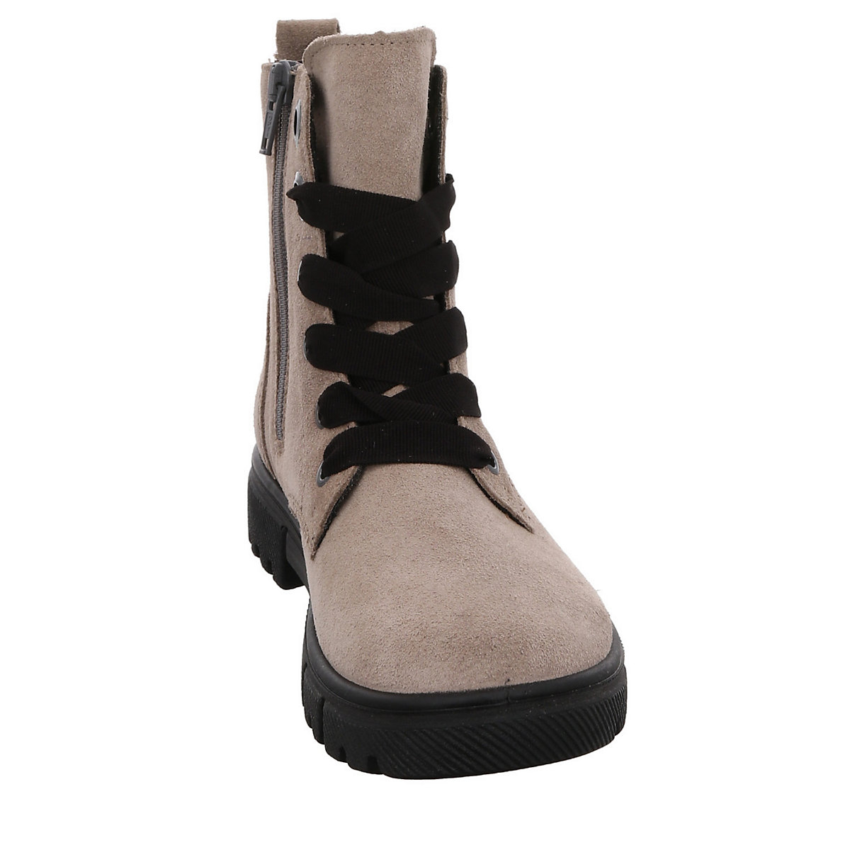 Mädchen Stiefel Schuhe Suri Schnürboots Kinderschuhe Veloursleder uni Halbschuhe