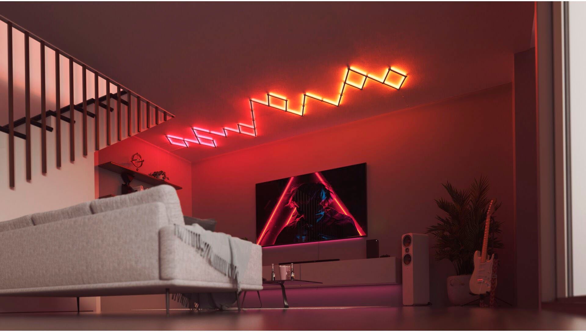 nanoleaf LED Lichtleiste Lines, Dimmfunktion, LED fest integriert, Farbwechsler