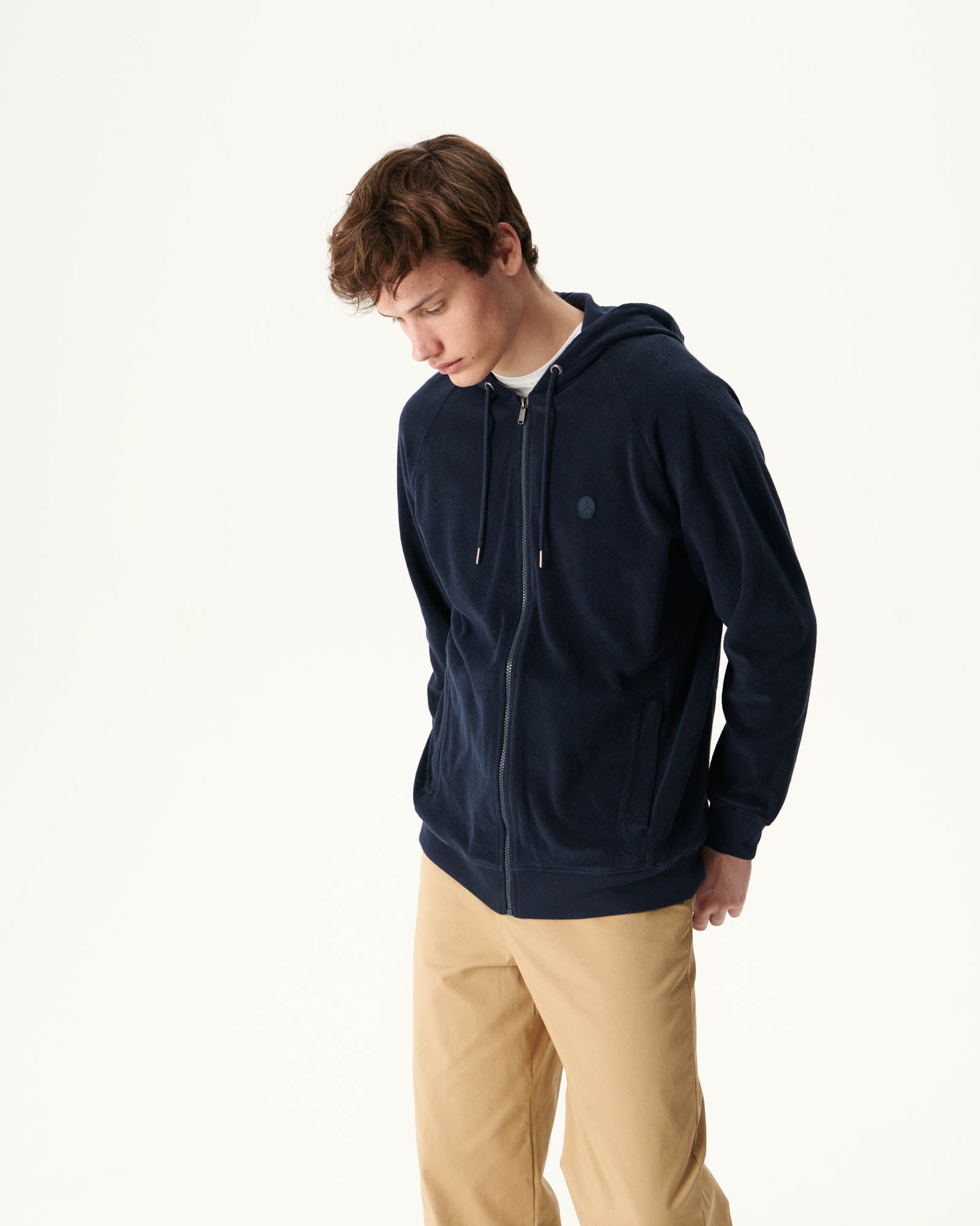 Veste zippée éponge à capuche Marine Nazare