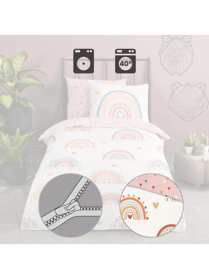 Good Morning Renforcé Kinder-Wendebettwäsche in bunt günstig kaufen