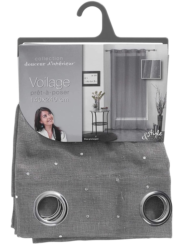 Douceur d’Intérieur Gardine in grau günstig kaufen onesize